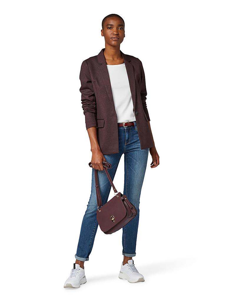 Blazer Femme TOM TAILOR – Coupe Ajustée, Poches Plaquées, Col Classique – Polyester/coton/élasthanne