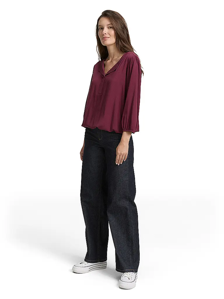 TOM TAILOR | Bluse  | dunkelrot
