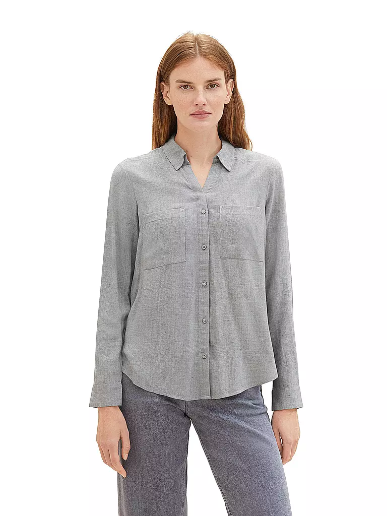 TOM TAILOR | Bluse  | grau