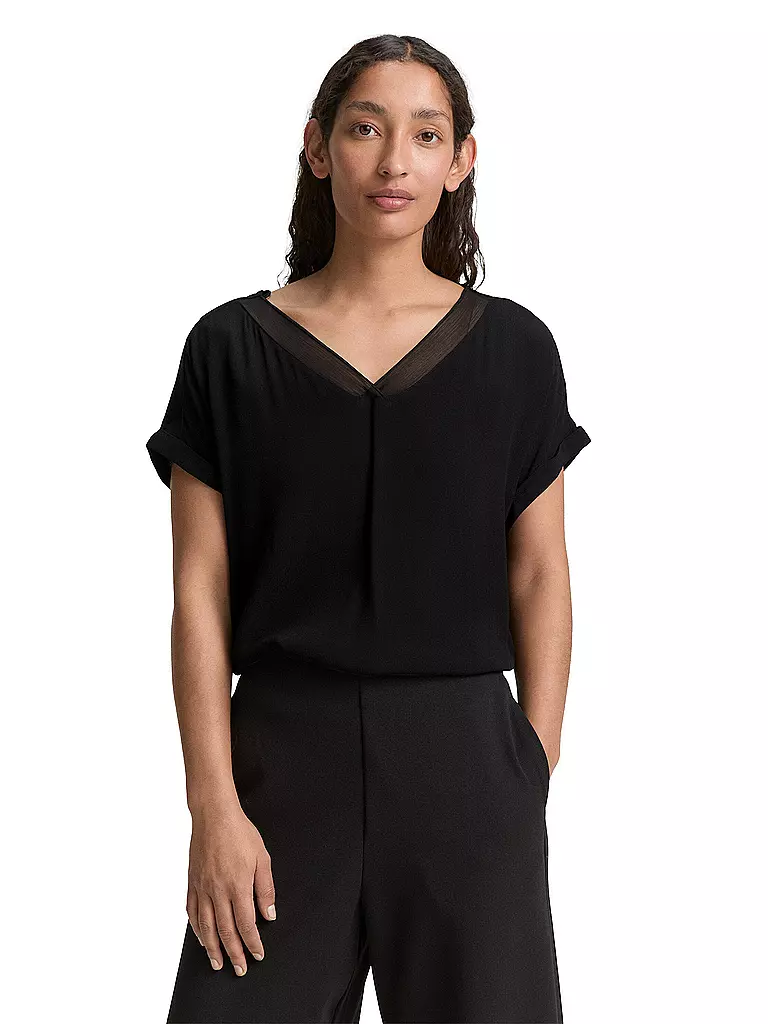 TOM TAILOR | Bluse  | schwarz