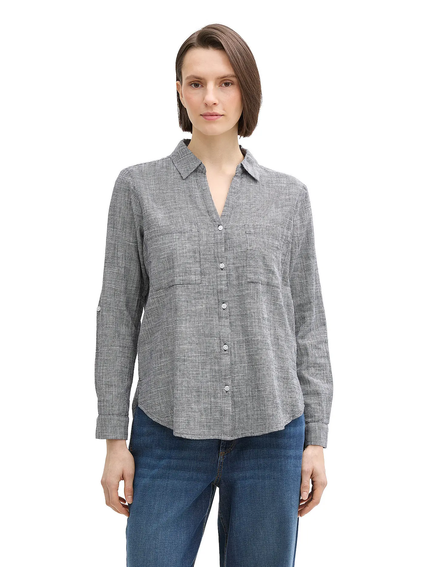 TOM TAILOR | Bluse | dunkelblau
