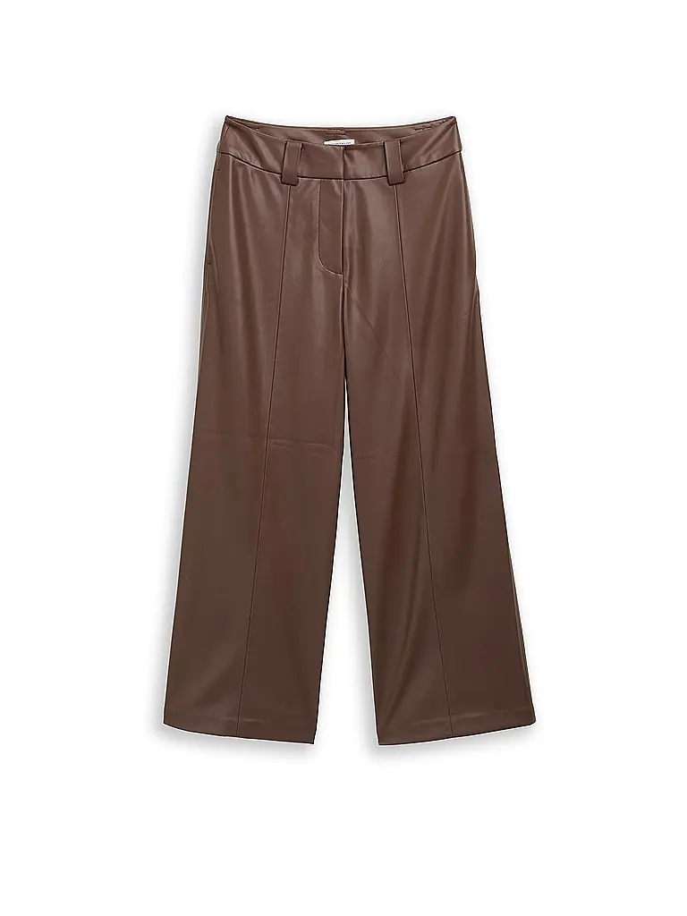 TOM TAILOR | Culotte in Lederoptik | braun