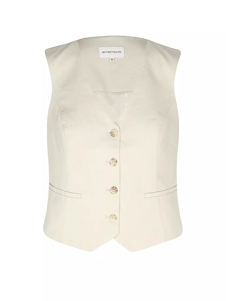 TOM TAILOR | Gilet  | creme