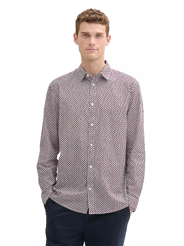 TOM TAILOR | Hemd Regular Fit | dunkelrot