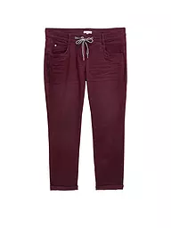 TOM TAILOR | Hose Tapered Relaxed Fit | dunkelrot