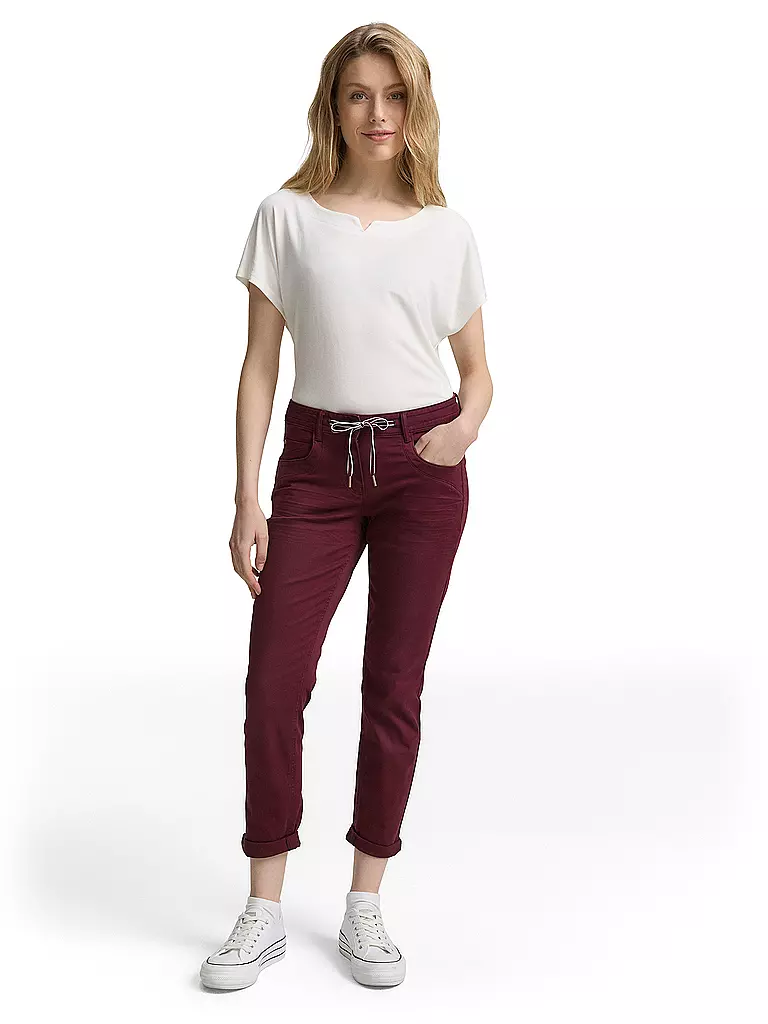 TOM TAILOR | Hose 7/8 | dunkelrot