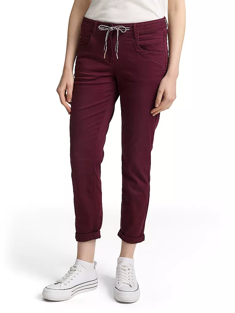 TOM TAILOR | Hose 7/8 | dunkelrot