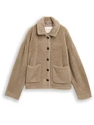 TOM TAILOR | Jacke in Felloptik  | beige