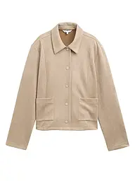 TOM TAILOR | Jacke in Lederoptik  | beige