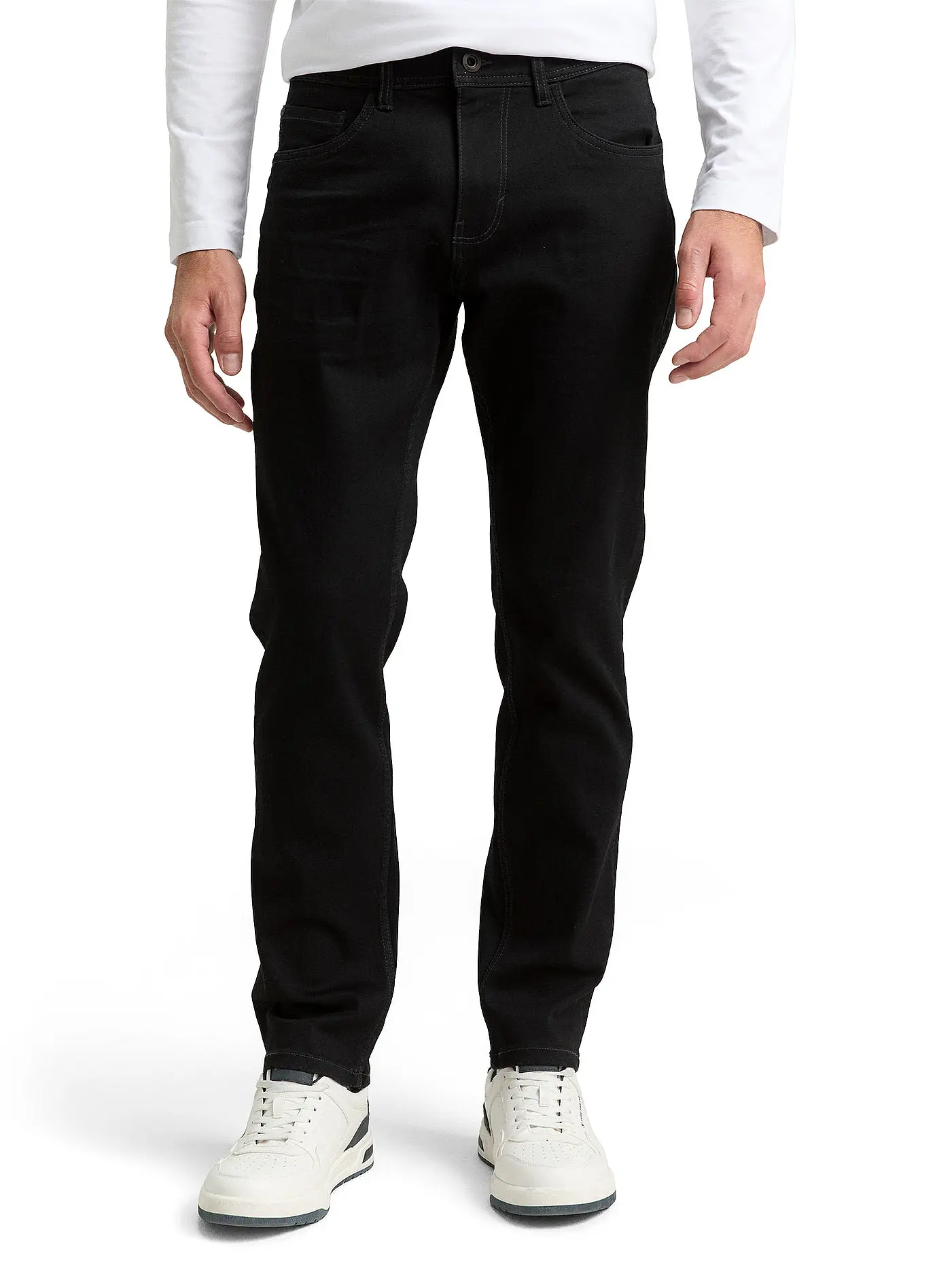 TOM TAILOR | Jeans Tapered Fit  | schwarz