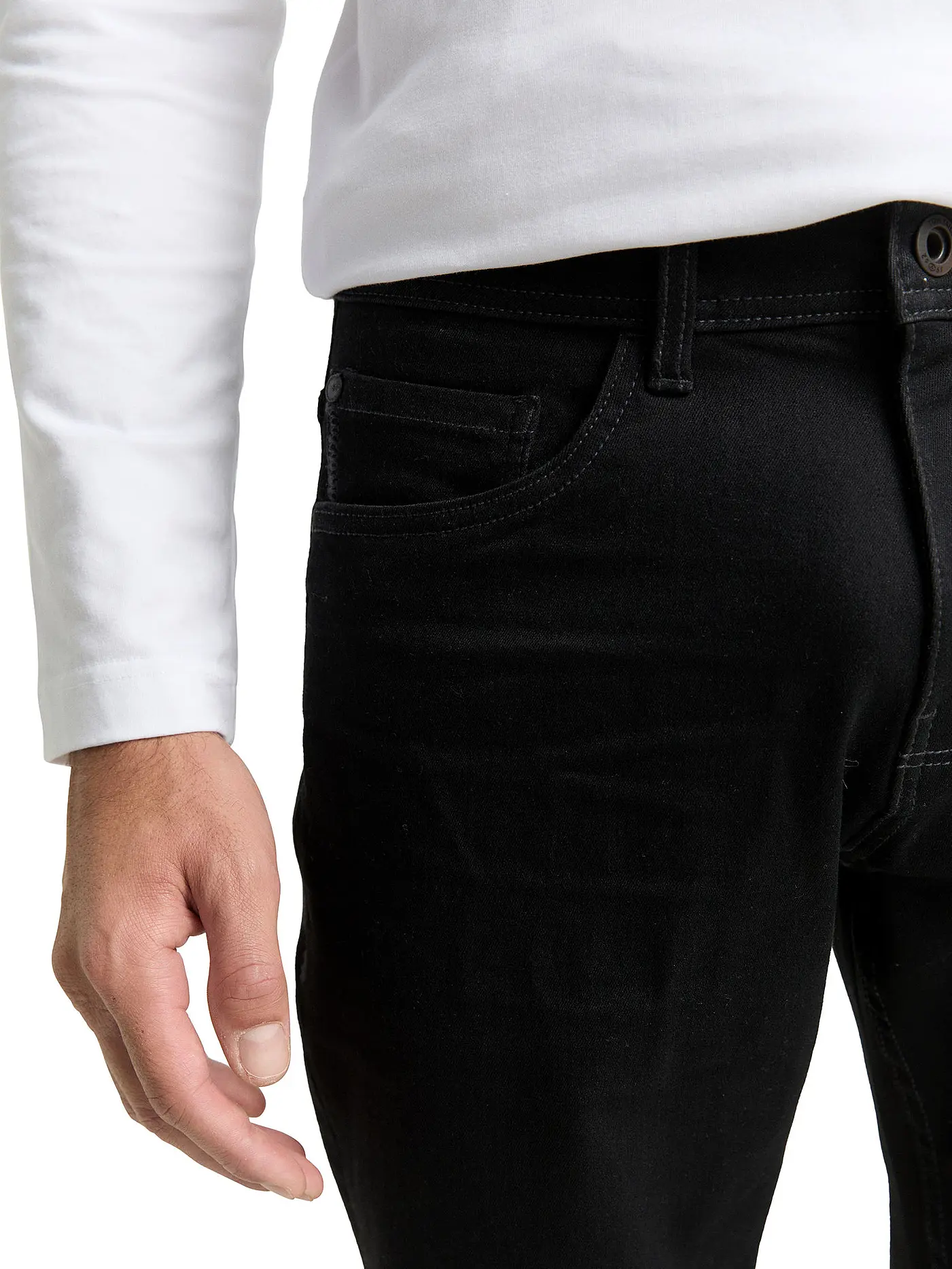 TOM TAILOR | Jeans Tapered Fit  | schwarz