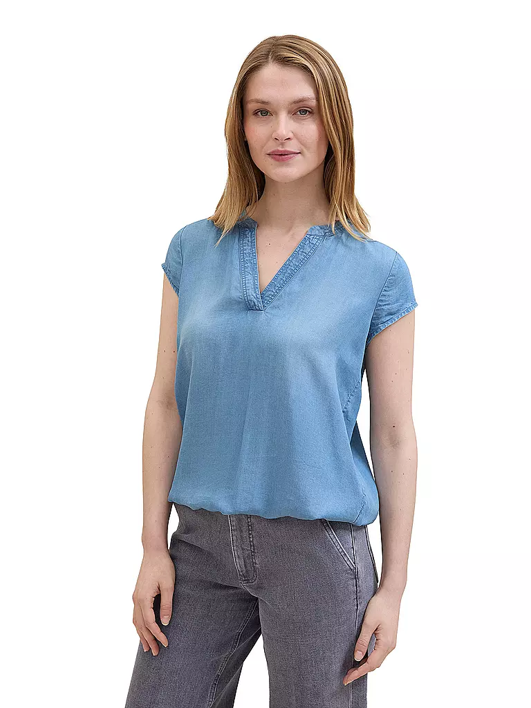 TOM TAILOR | Jeansbluse | blau