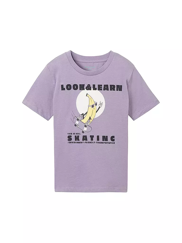 TOM TAILOR Jungen T-Shirt Mit Print, Kurzarm, Aus Baumwolle – Regular Fit, Mit Dino Oder Skateboard-Motiv