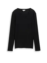 TOM TAILOR | Langarmshirt  | Schwarz