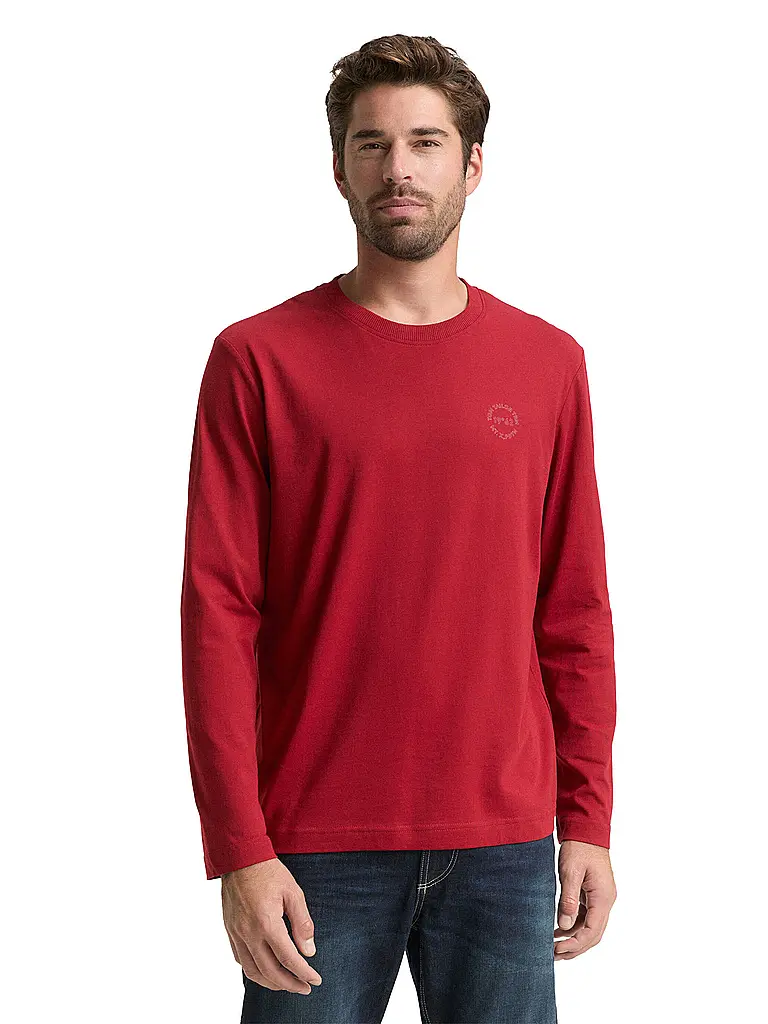 TOM TAILOR | Langarmshirt  | rot