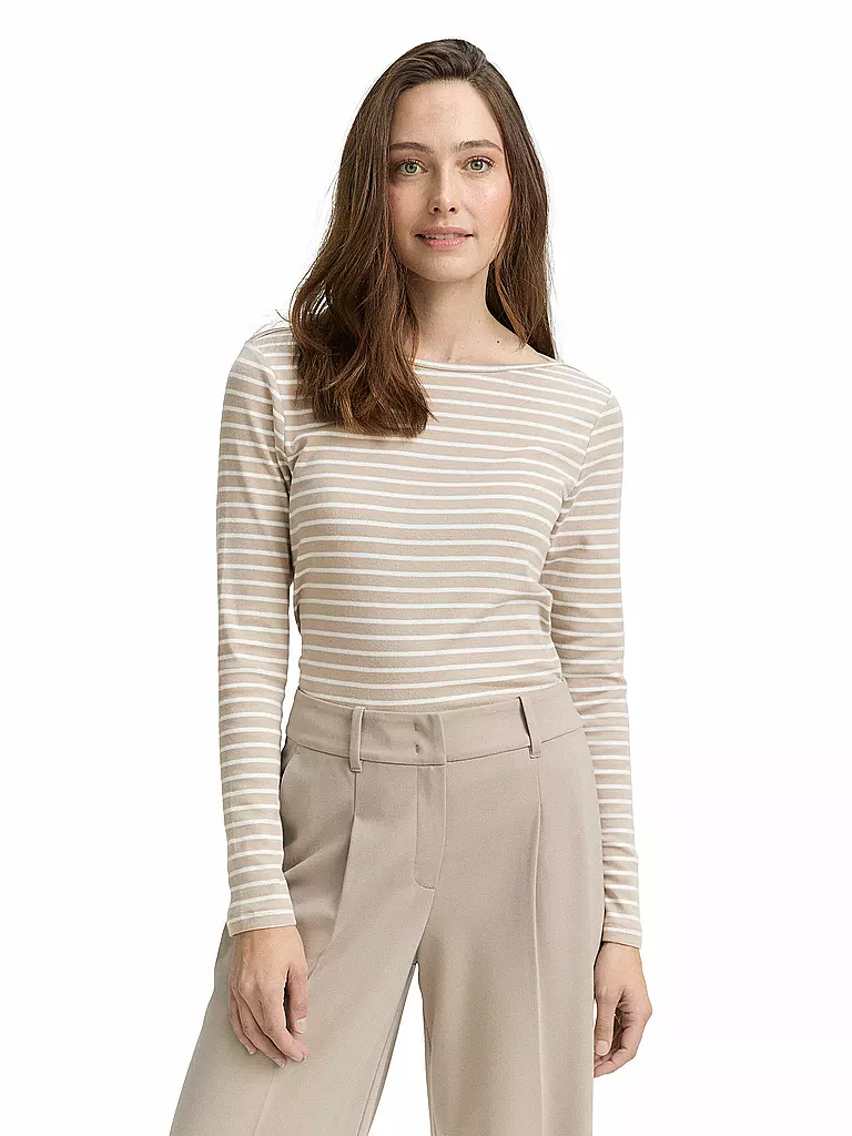 TOM TAILOR | Langarmshirt  | beige