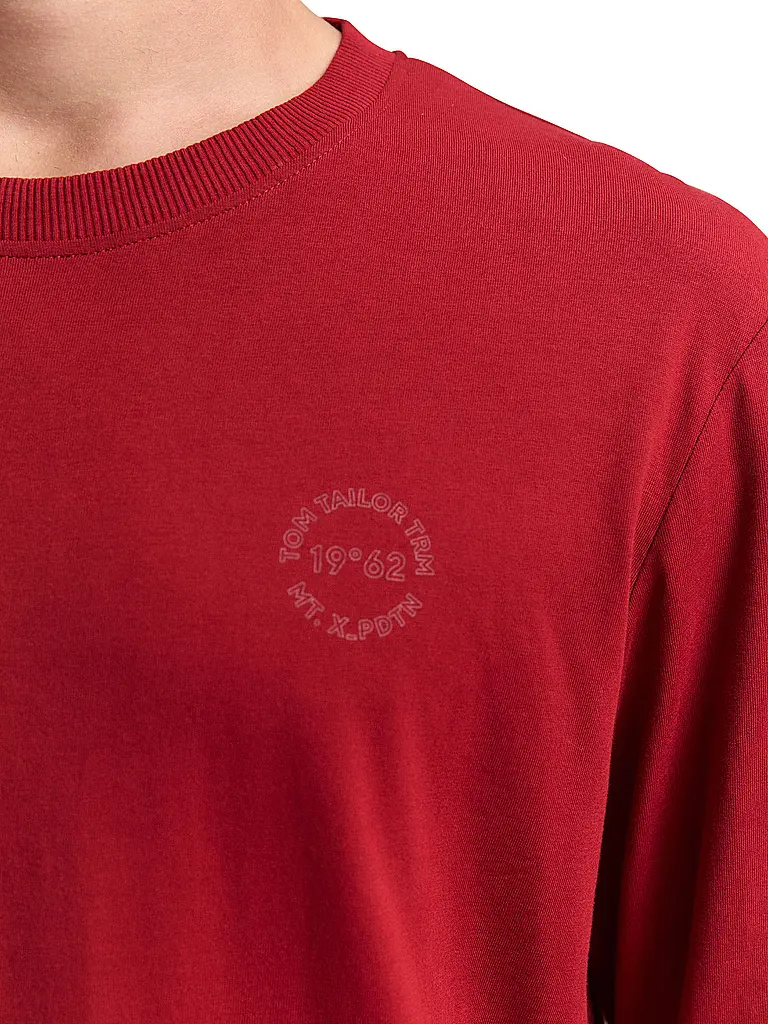 TOM TAILOR | Langarmshirt  | rot