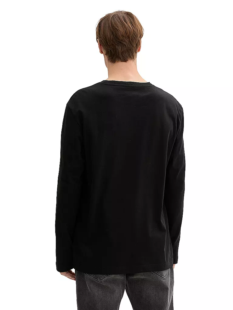 TOM TAILOR | Langarmshirt | schwarz