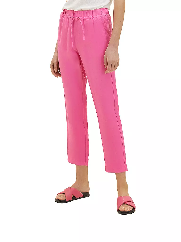 TOM TAILOR | Leinenhose 7/8 | pink