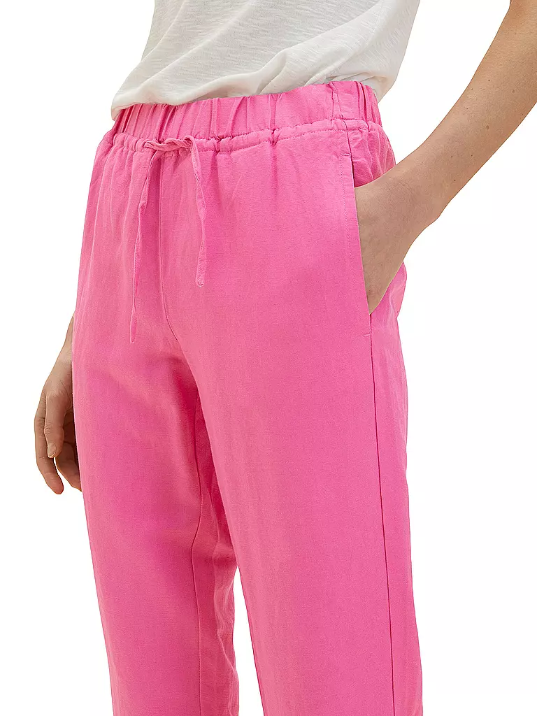 TOM TAILOR | Leinenhose 7/8 | pink