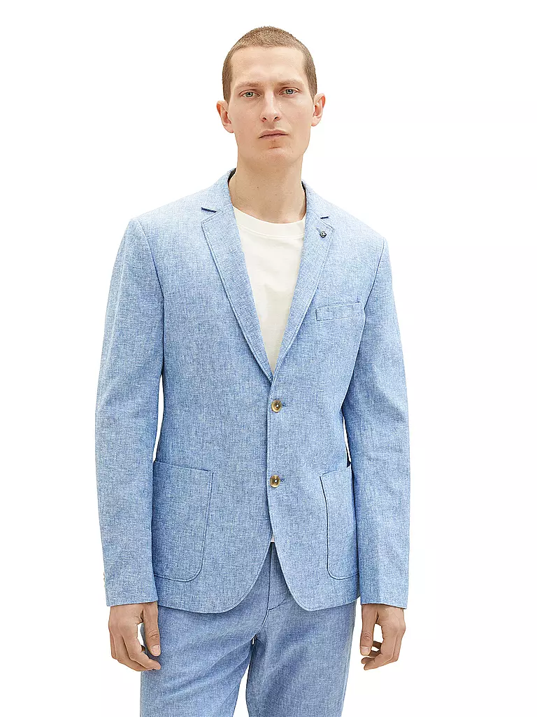 TOM TAILOR | Leinensakko | blau