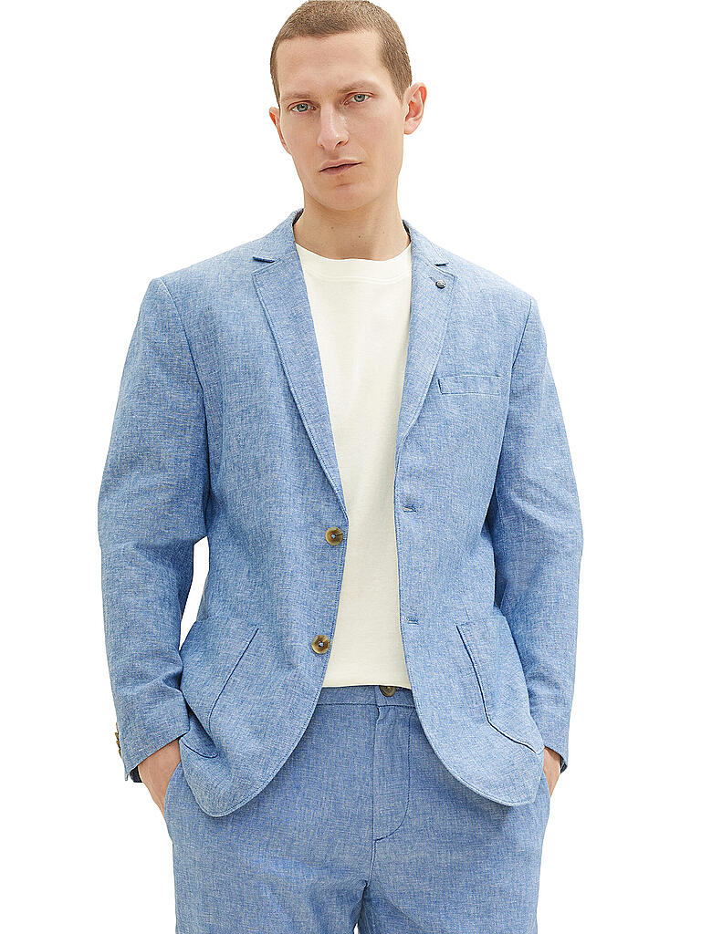 TOM TAILOR | Leinensakko | blau