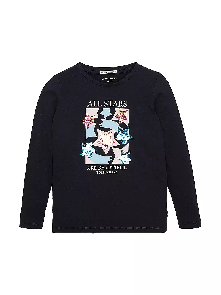 TOM TAILOR | Mädchen Langarmshirt  | dunkelblau