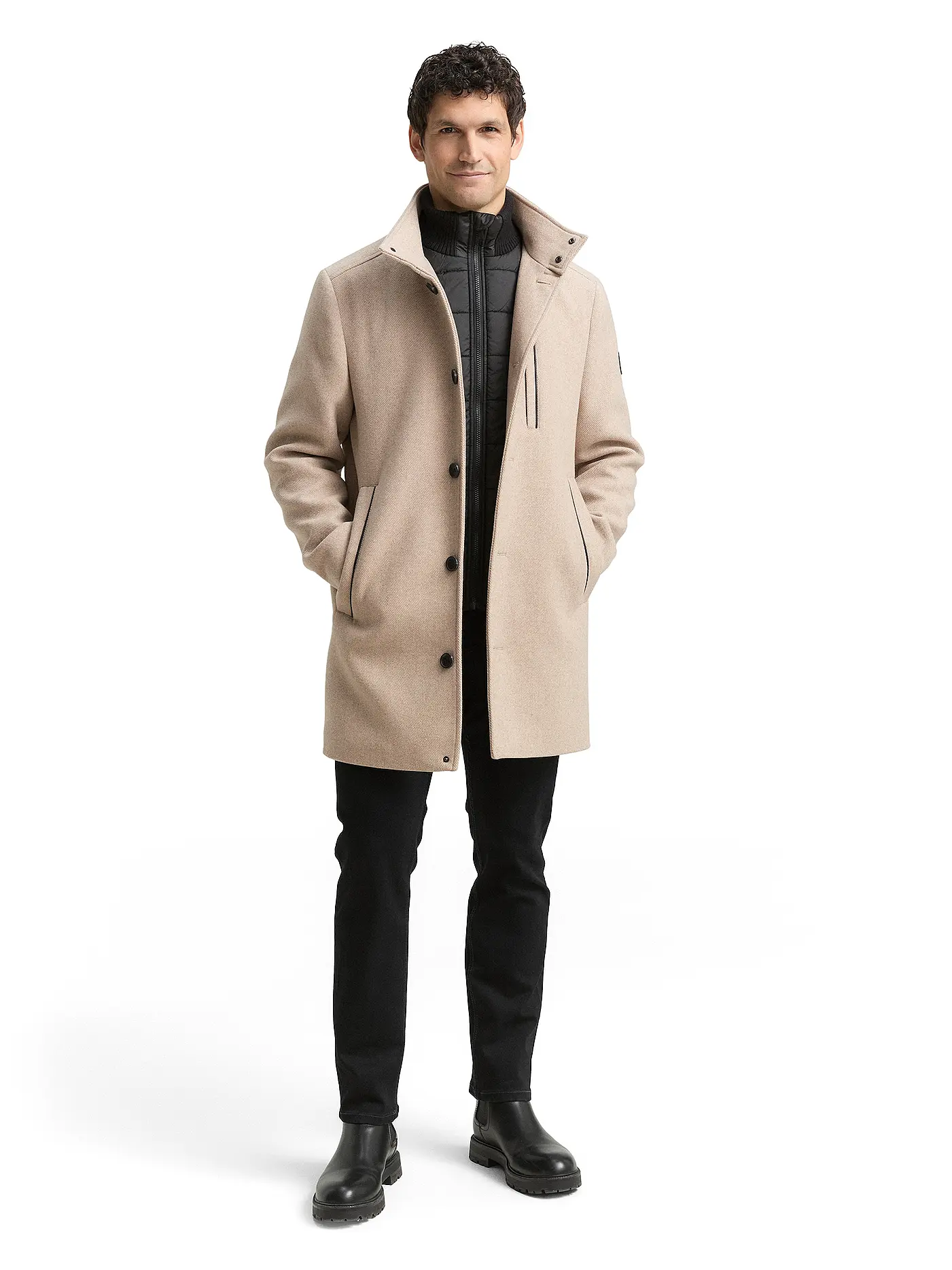 TOM TAILOR | Mantel 2-in-1 | beige