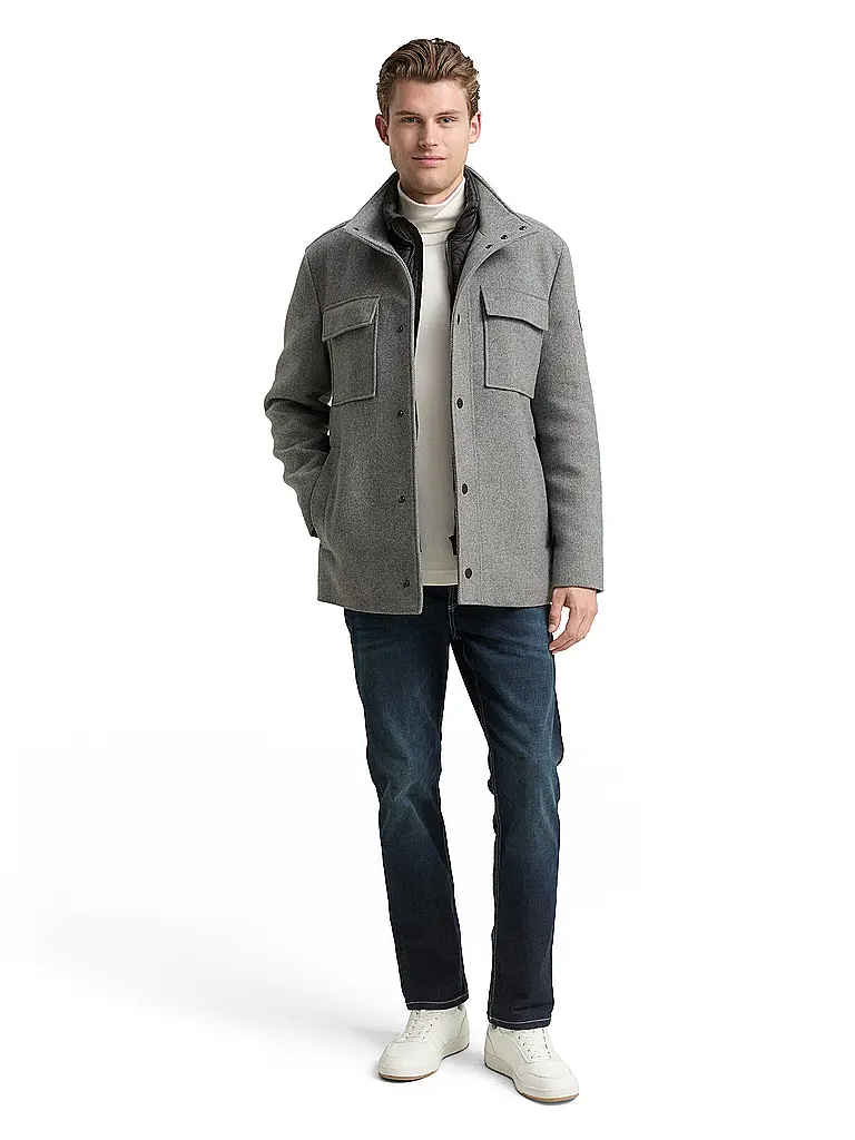 TOM TAILOR | Mantel 2-in-1 | hellgrau