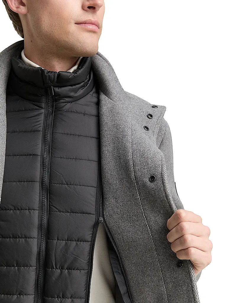 TOM TAILOR | Mantel 2-in-1 | hellgrau