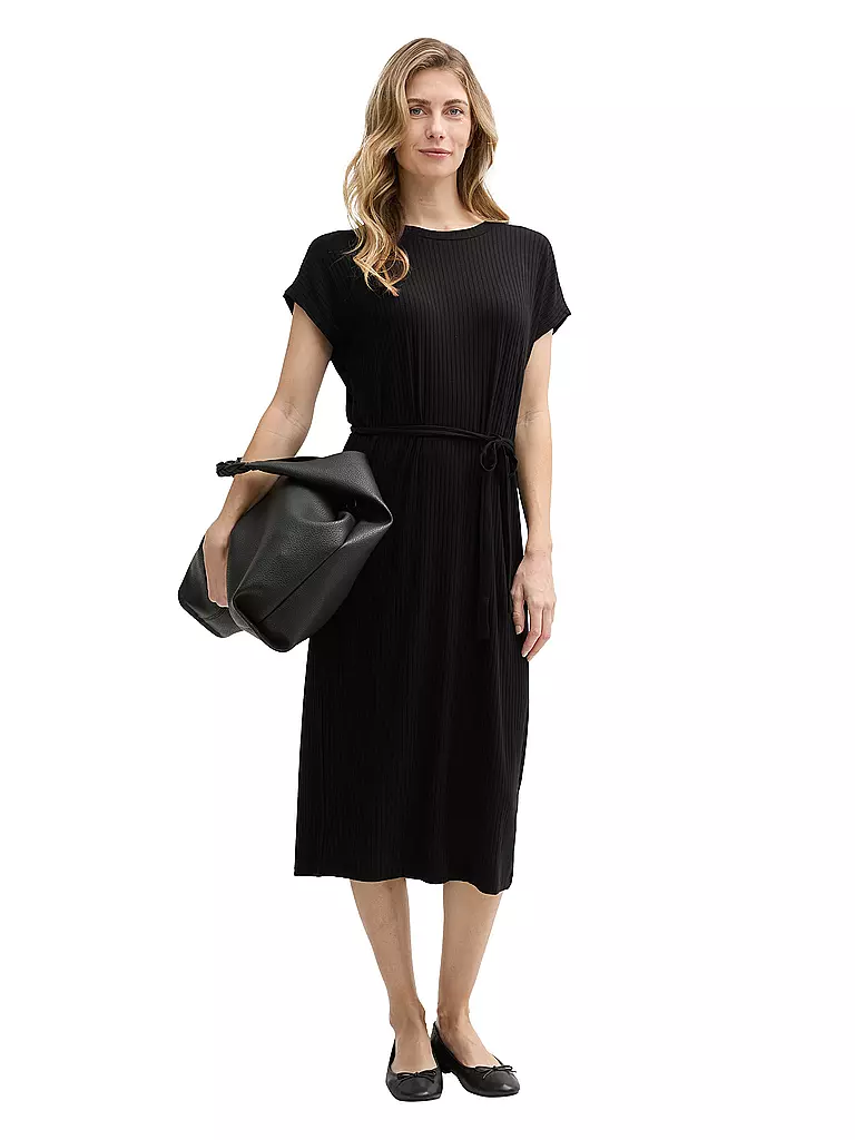 TOM TAILOR | Midikleid | schwarz