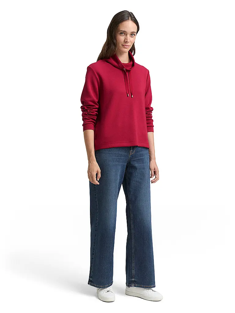 TOM TAILOR | Pullover  | dunkelrot