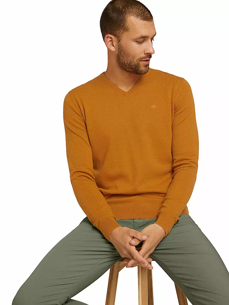 TOM TAILOR | Pullover Regular Fit | orange
