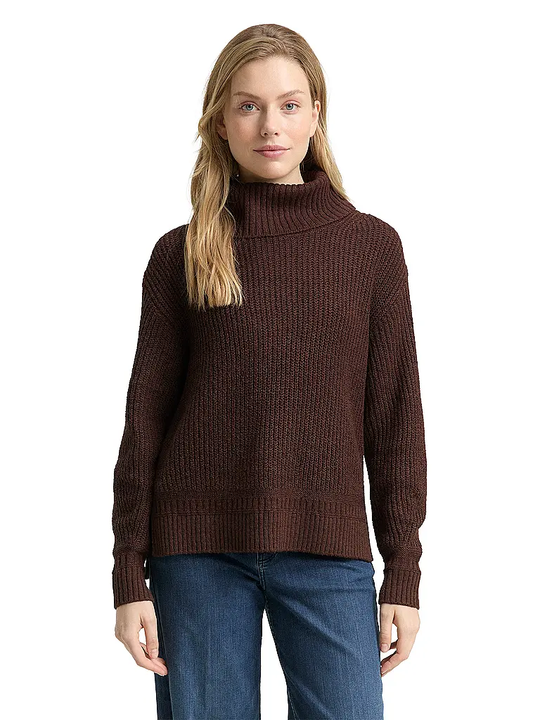 TOM TAILOR | Rollkragenpullover  | braun