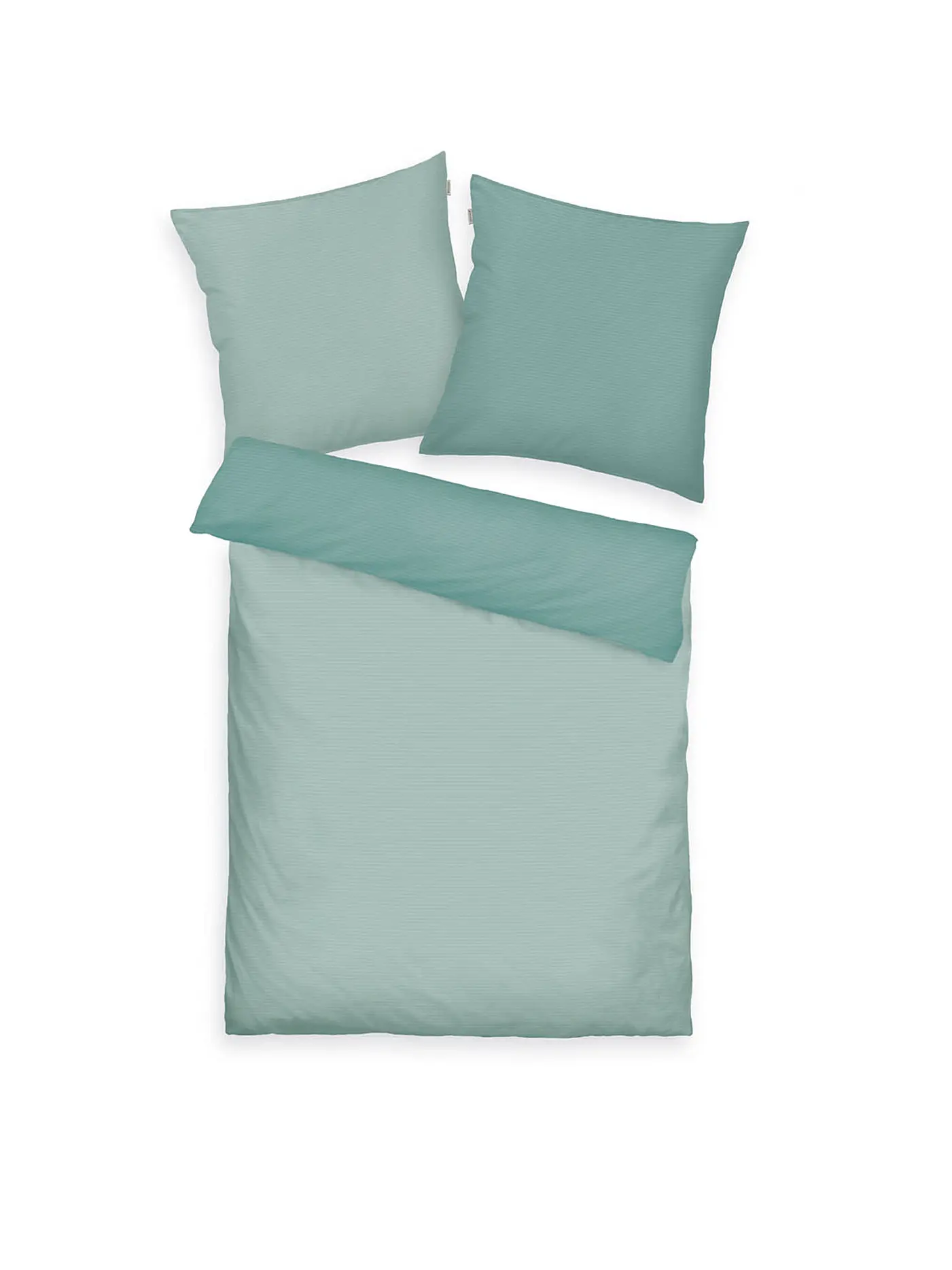 TOM TAILOR | Satin Bettwäsche 70x90cm  / 140x200cm Moody Grey | mint