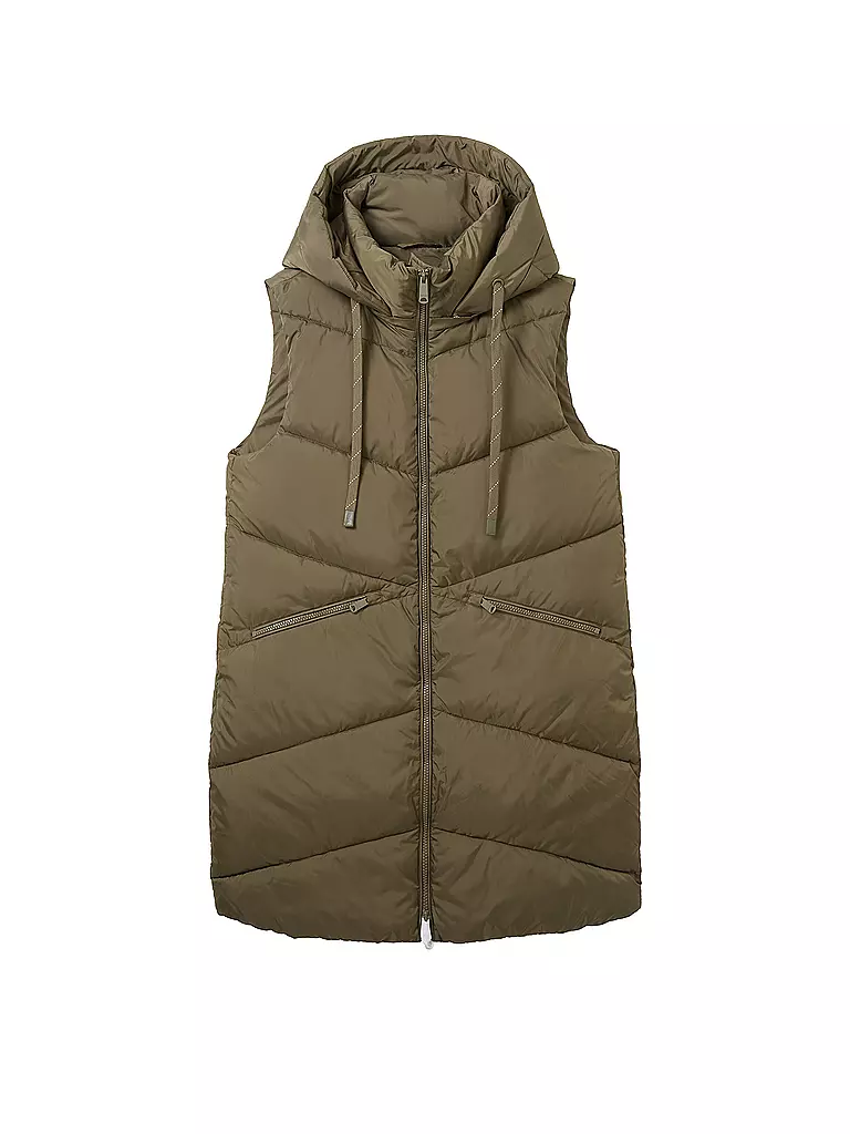 TOM TAILOR | Steppgilet | olive