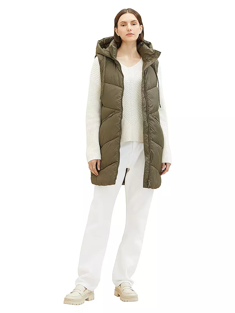 TOM TAILOR | Steppgilet | olive