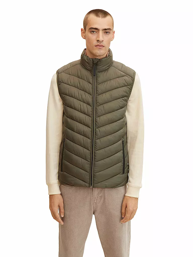 TOM TAILOR | Steppgilet | olive