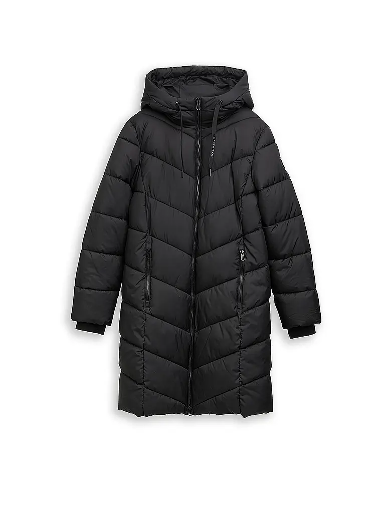 TOM TAILOR | Steppmantel | schwarz