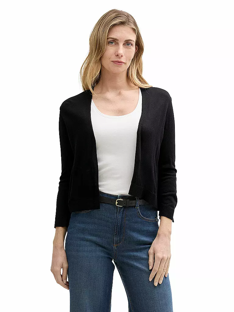 TOM TAILOR | Strickjacke | schwarz