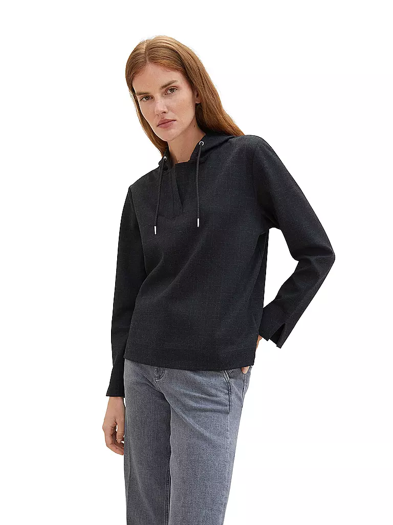 TOM TAILOR Dames hoodie sweatshirt met print, 10315 - Whisper White, M