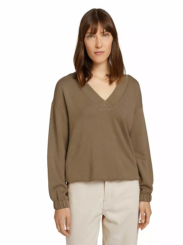 TOM TAILOR Sweater - clouds grey/crème