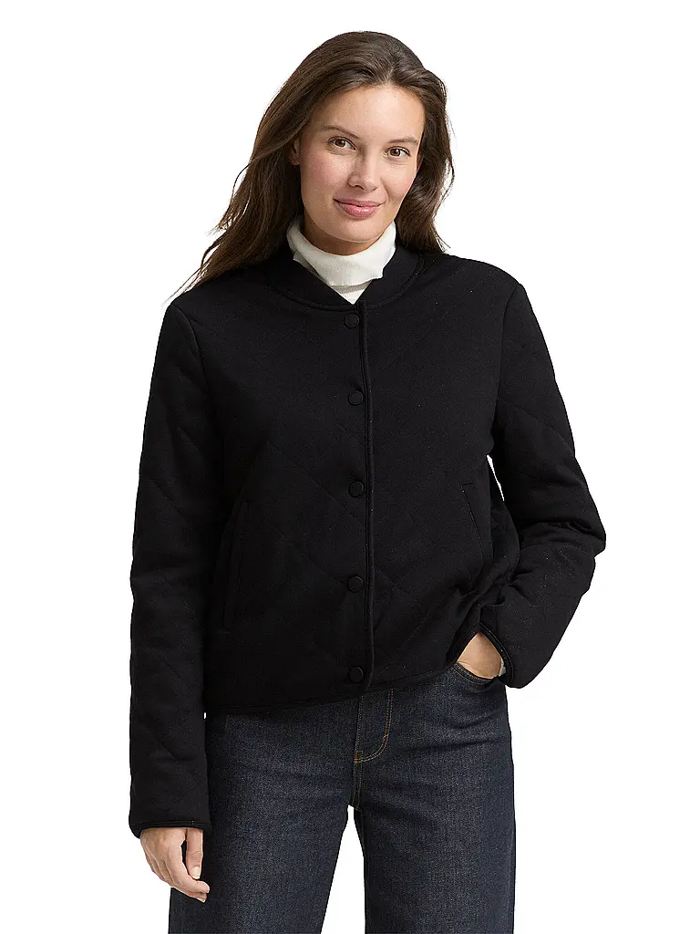 TOM TAILOR | Sweatjacke  | Schwarz