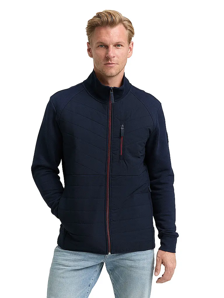 TOM TAILOR | Sweatjacke  | dunkelblau