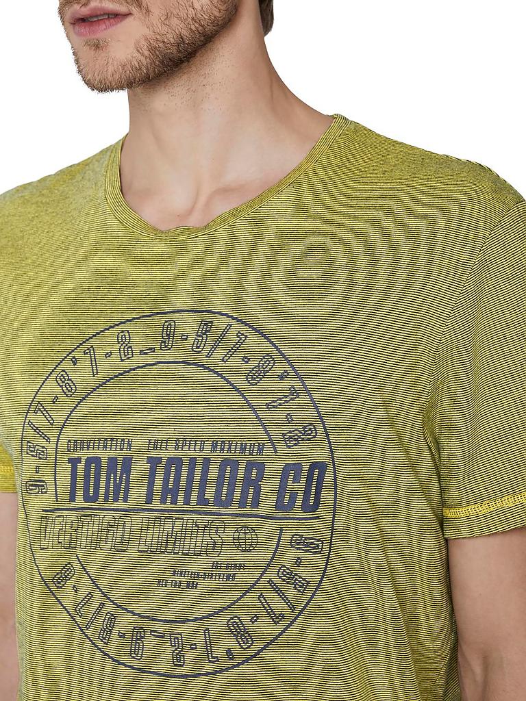TOM TAILOR | T Shirt  | gelb
