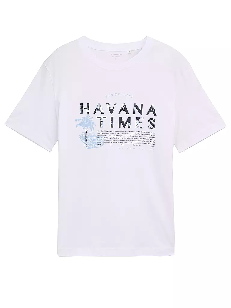 TOM TAILOR | T-Shirt  | weiss