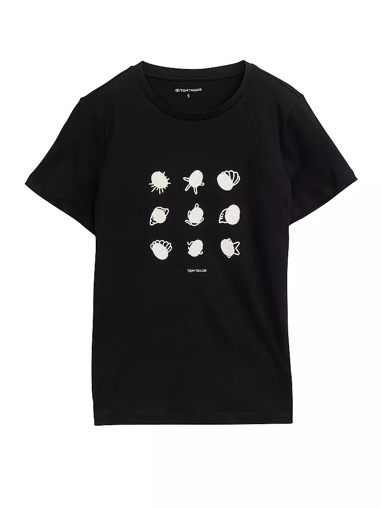 TOM TAILOR | T-Shirt  | schwarz