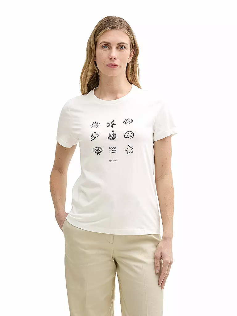 TOM TAILOR | T-Shirt  | weiss