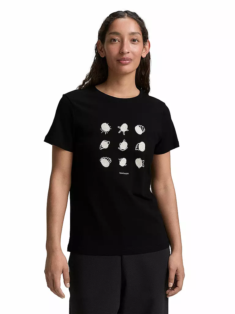 TOM TAILOR | T-Shirt  | schwarz