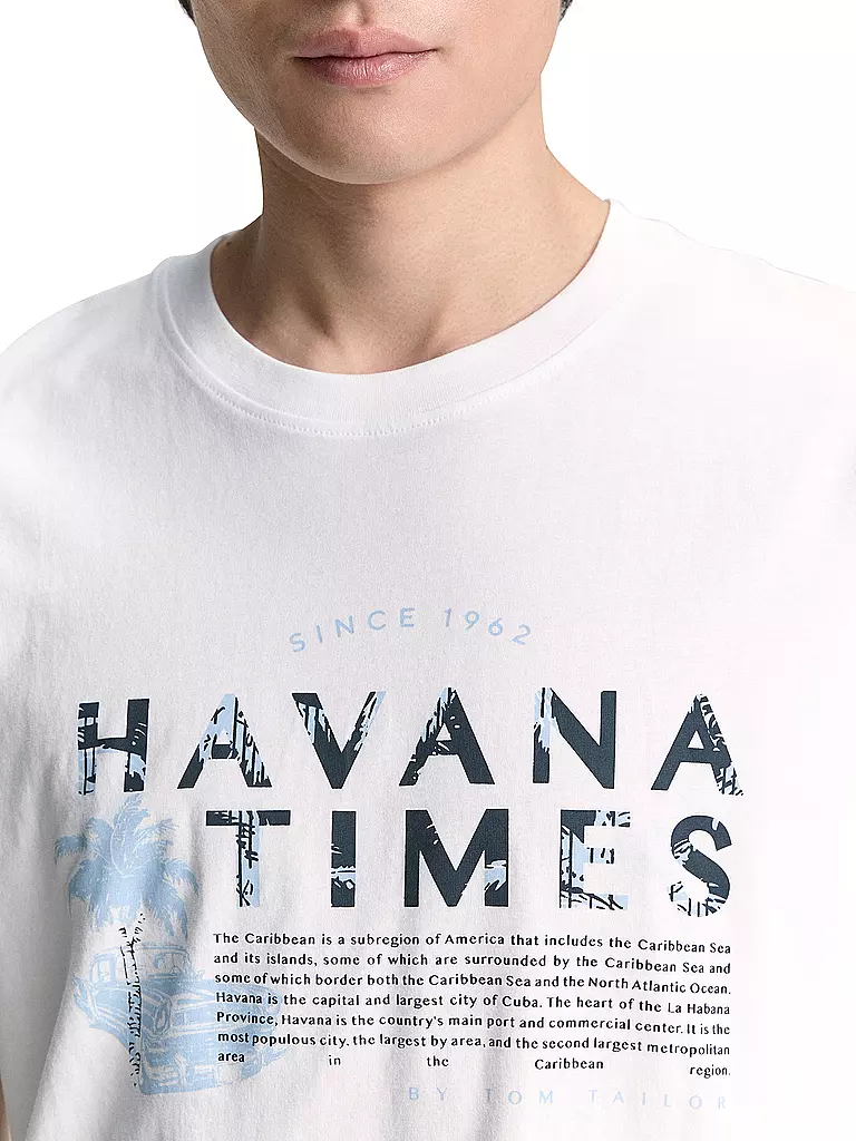 TOM TAILOR | T-Shirt  | weiss
